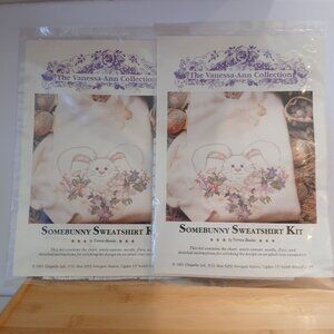 2 Somebunny Sweatshirt cross stitch kit
